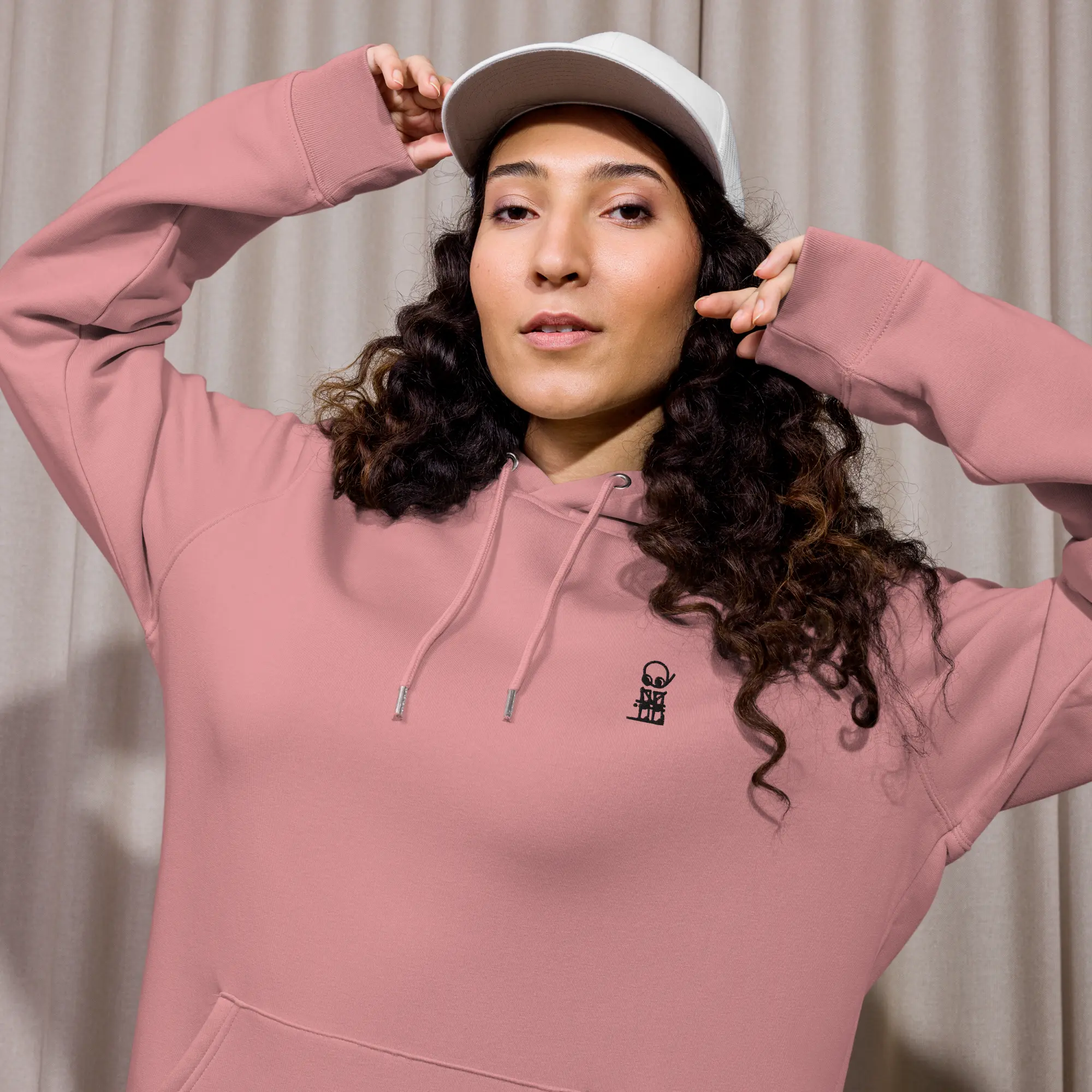 unisex-essential-eco-hoodie-canyon-pink-front-657857df0c789